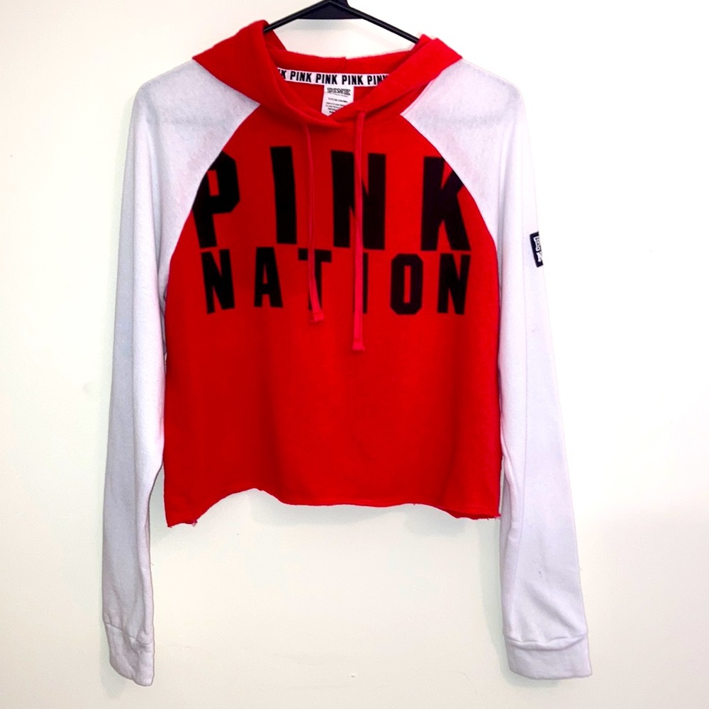 PINK NATION Victoria’s Secret pullover cropped hoodie